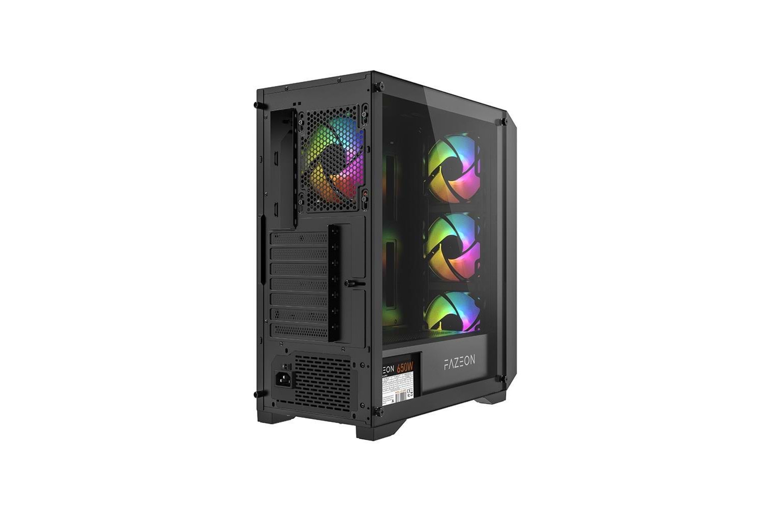 FAZEON F4 650W 80PLUS BRONZE Mesh 4x120mm ARGB Fanlı ATX Bilgisayar Kasası