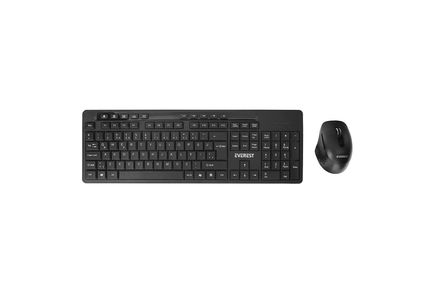 Everest KM-510 Siyah Kablosuz Q Multimedia Klavye + Mouse Set