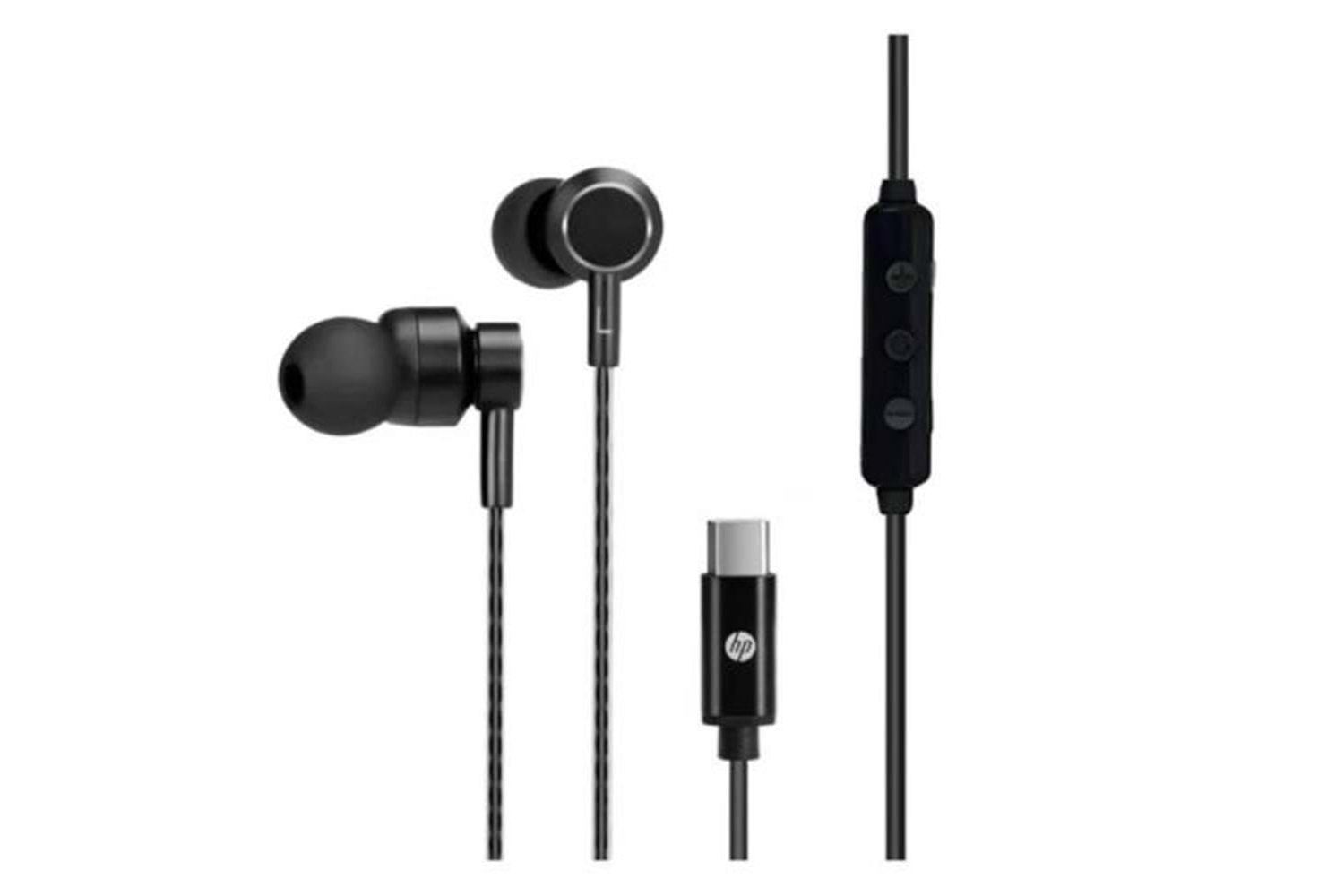 Hp DHH-1127-BK Kablolu Kulakiçi Type-C Ses Kontrol Butonlu Mikrofonlu Siyah Kulaklık