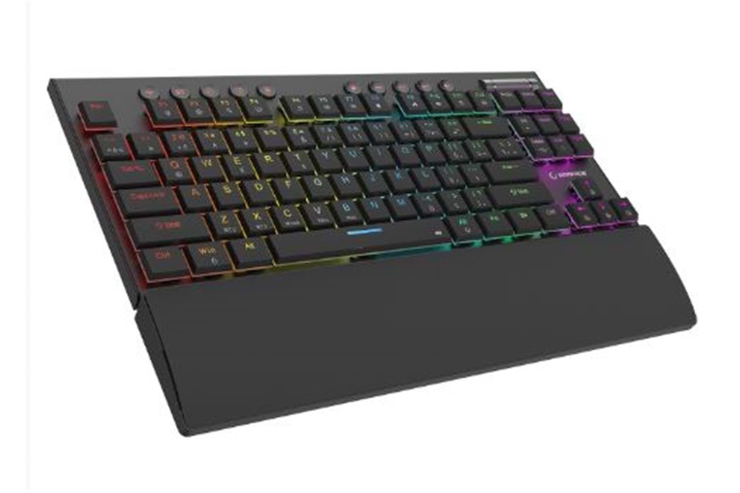 Rampage BERU Siyah 2.4G + BT Wireless RED SWITCH Mekanik Gaming Oyuncu Klavye Slim RGB