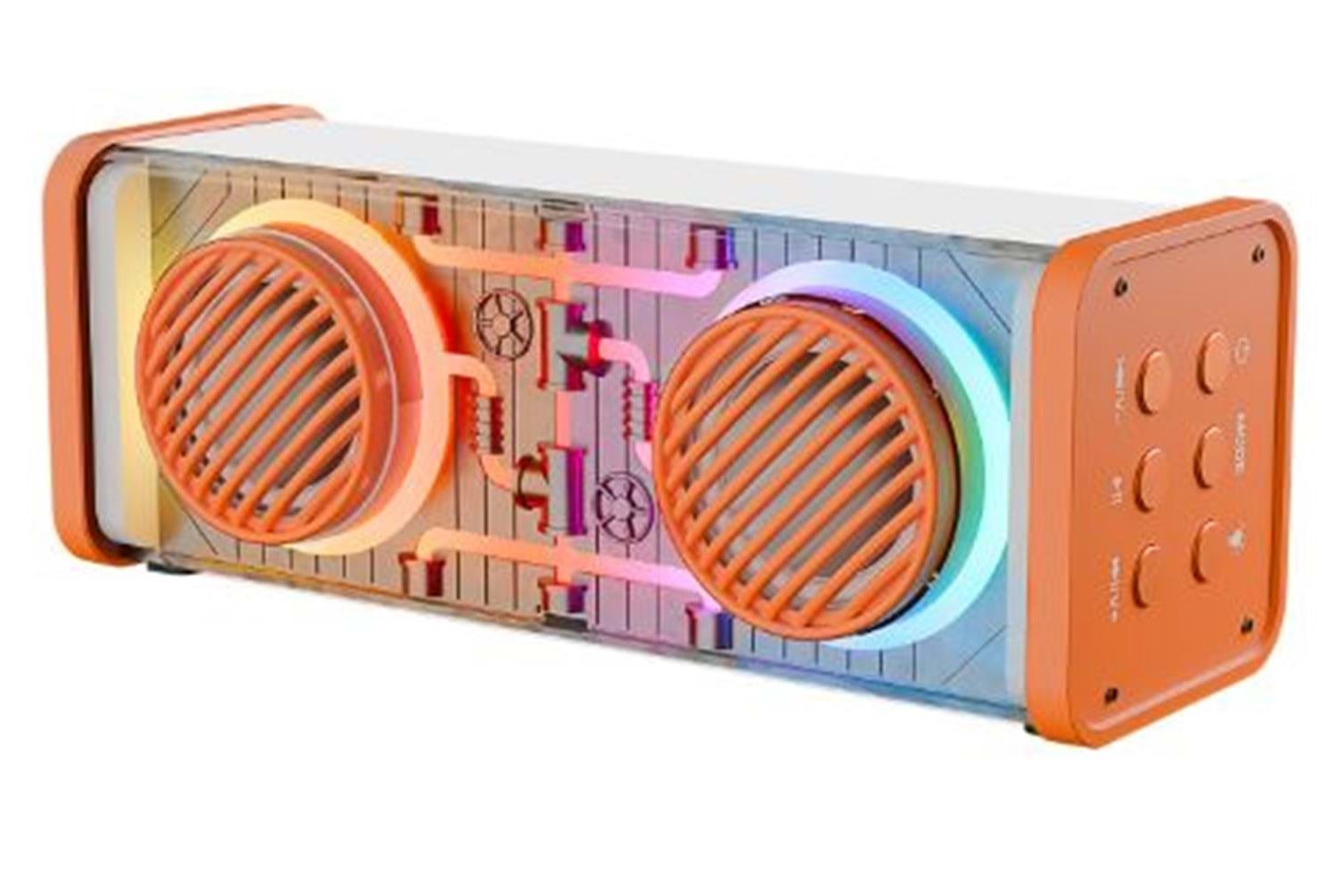 Mikado MD-56BT Turuncu Beyaz AUX + USB + Bluetooth Destekli 10W 1500mAh Taşınabilir Speaker