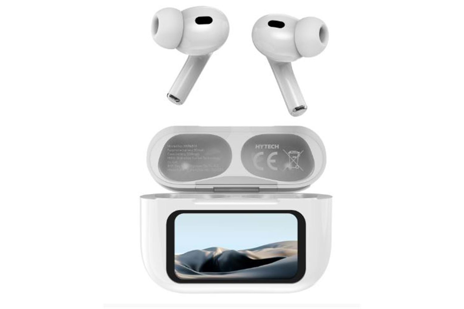 Hytech HY-TWS16 Beyaz Mobil Telefon Uyumlu Bluetooth 5.4V Ekranlı TWS Mikrofonlu Kulaklık