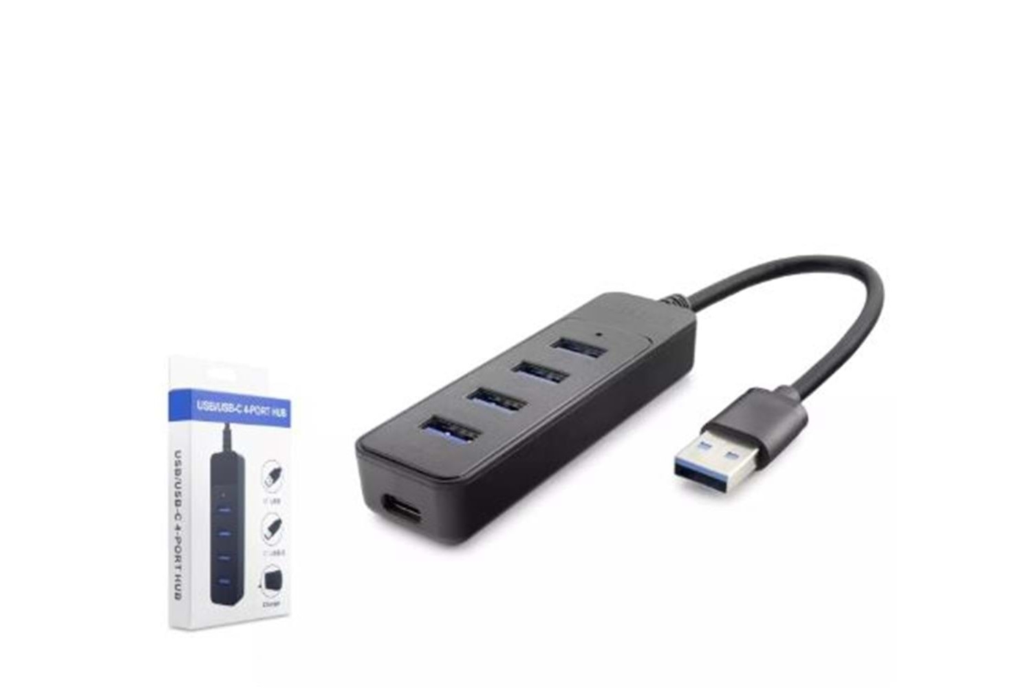 Hadron Hdx7046 Usb Hub 3-Usb3.0 + Type-C 4in1 Siyah