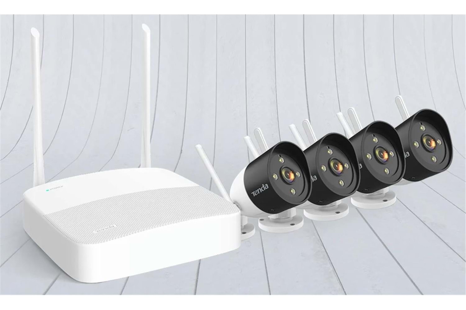 Tenda K4W-3TC 4 Kanal NVR Kayıt Cİhazı + 4 Adet Outdor Ip Wifi Bullet Kamera Set