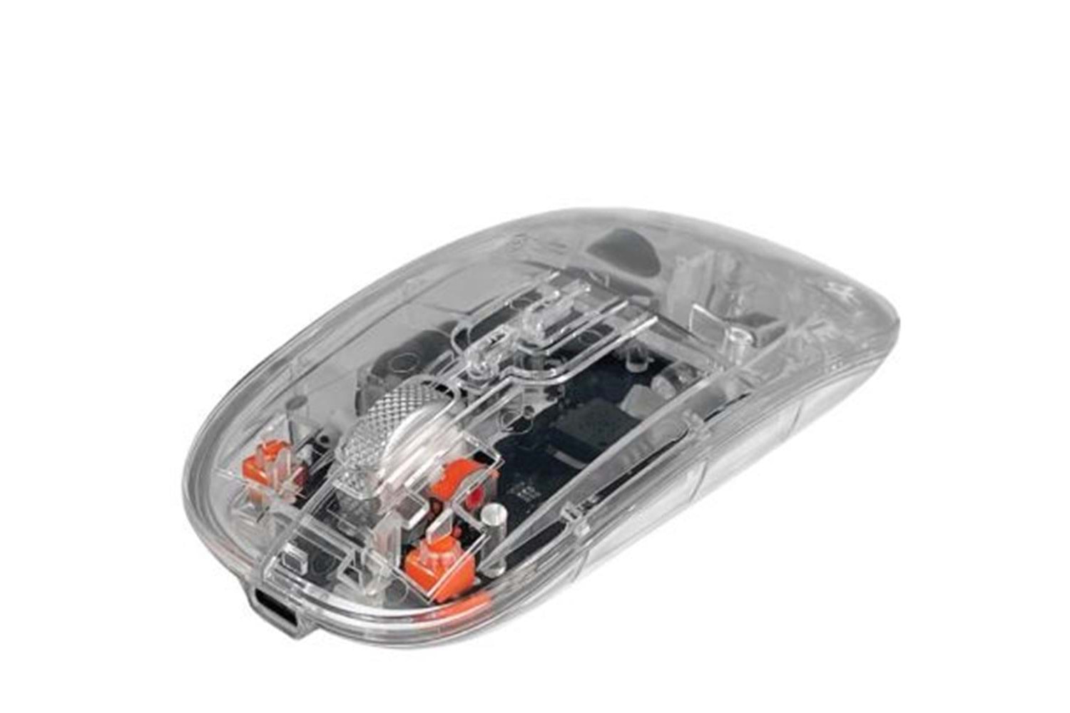 Dexim MW-002RT 2.4Ghz & Bluetooth Kablosuz Şarj Edilebilir Şeffaf Sessiz Mouse-DMA025