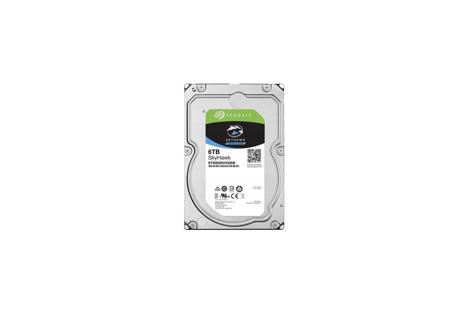 Seagate 6tb Skyhawk ST6000VX008 5900 Rpm 256MB Sata-3 Güvenlik Diski (Aknet İthalat)