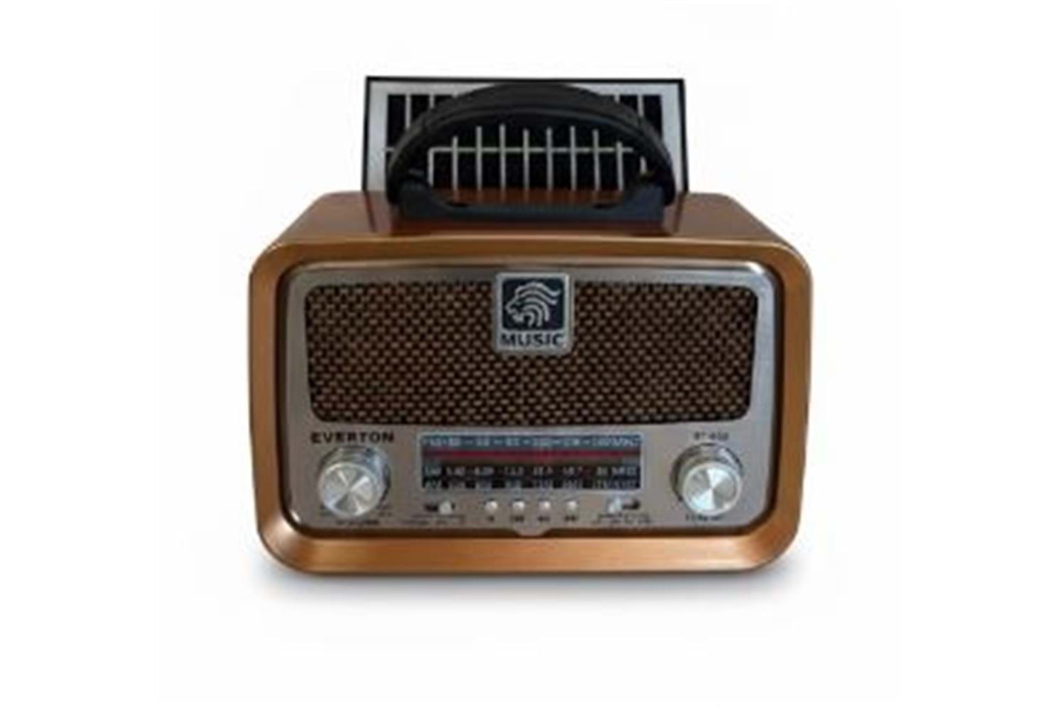 Everton RT-653 Solarlı,Şarjlı Nostaljik Radyo (Bluetooth-USB-SD-FM ) 