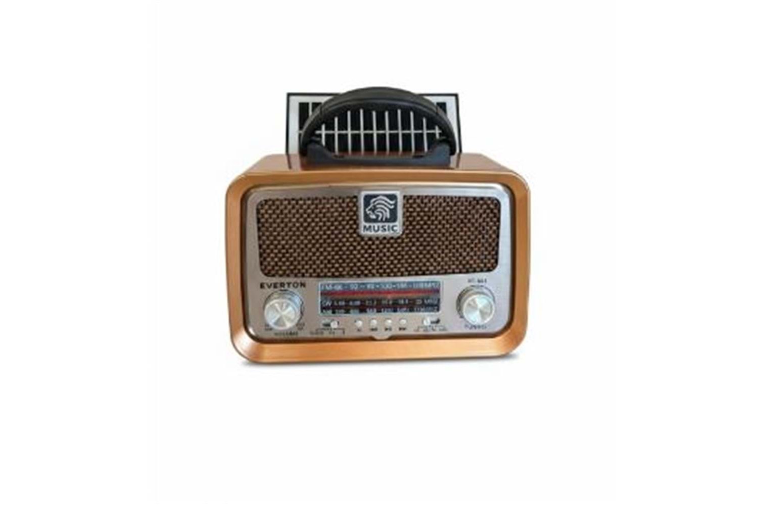 Everton RT-653 Solarlı,Şarjlı Nostaljik Radyo (Bluetooth-USB-SD-FM ) 