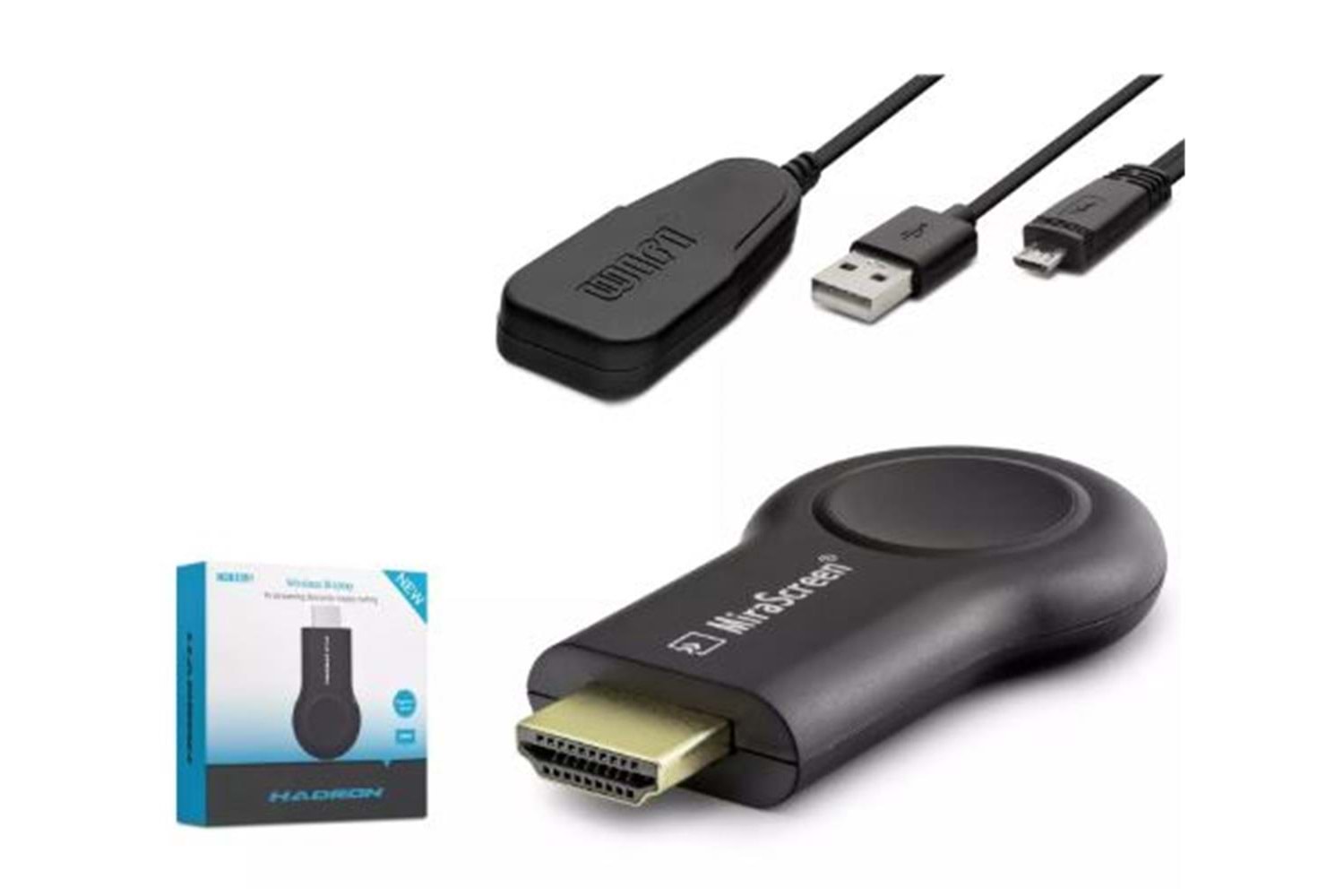 HADRON HDX2351 HDMI Kablosuz Görüntü Aktarım Cihazı Display Android - iOS - Windows - macOS - Siyah