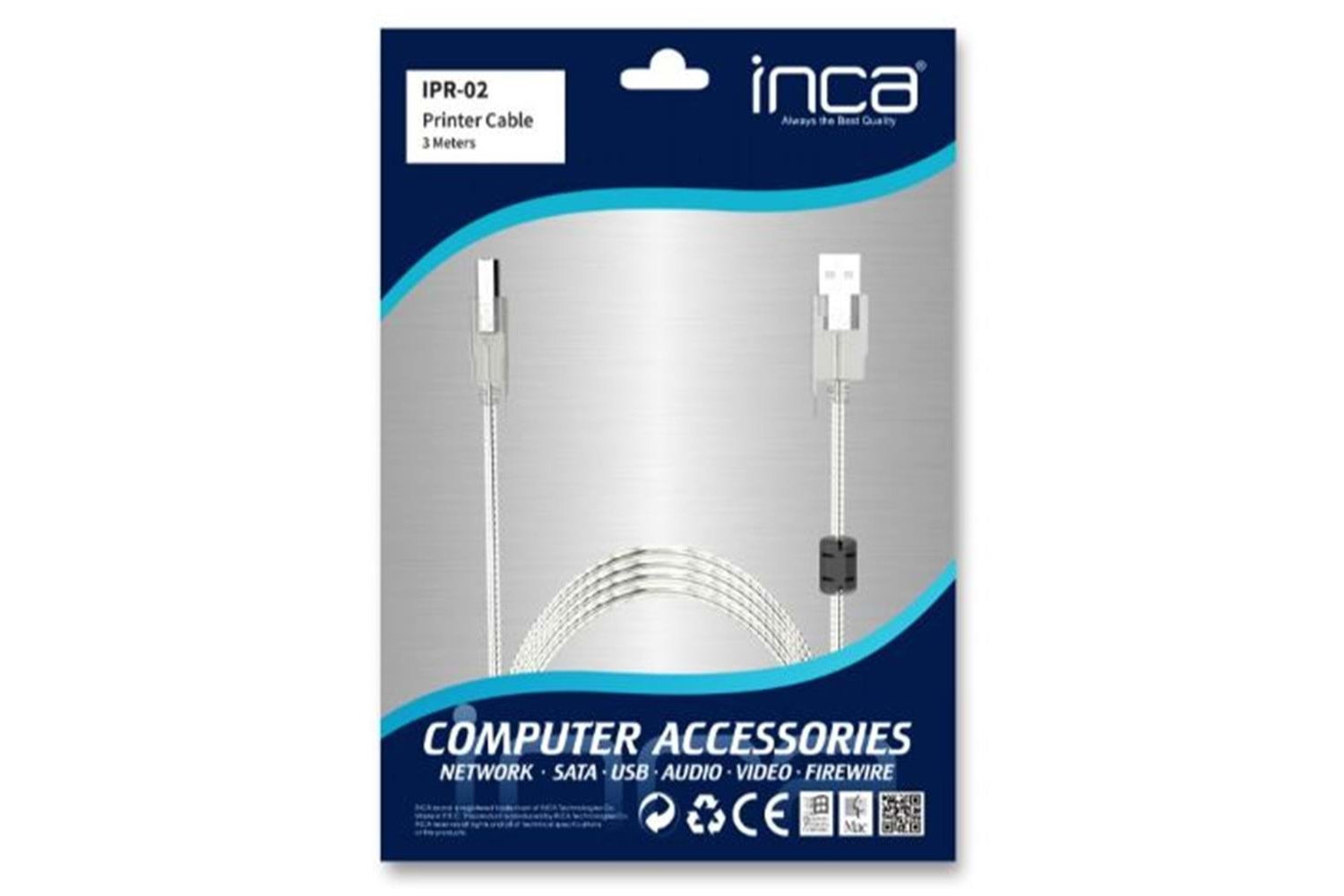 Inca IPR-02 3mt Usb Yazıcı Kablosu