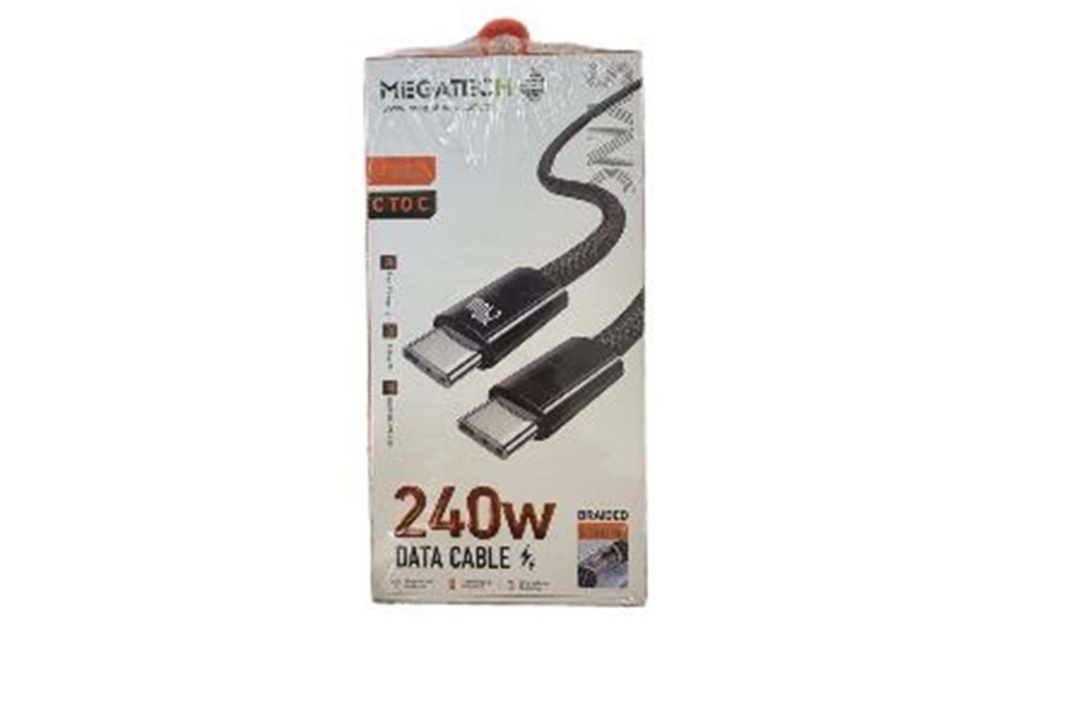 Megatech MT-240T Hasır Type-C To Type-c Data Kablosu
