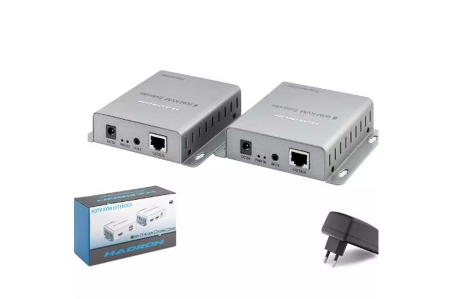 HADRON HDX1600 HDMI KVM Extender 4K 30 Hz 60 m - Gümüş