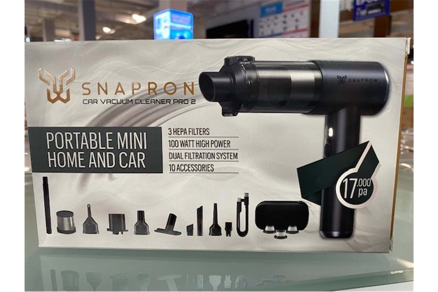 Snapron SNV-3001 17000PA 2000Mah 15in1 Güçlü Vakum Ve Üflemeli Şarjlı Katlanabilir Araç Süpürgesi 