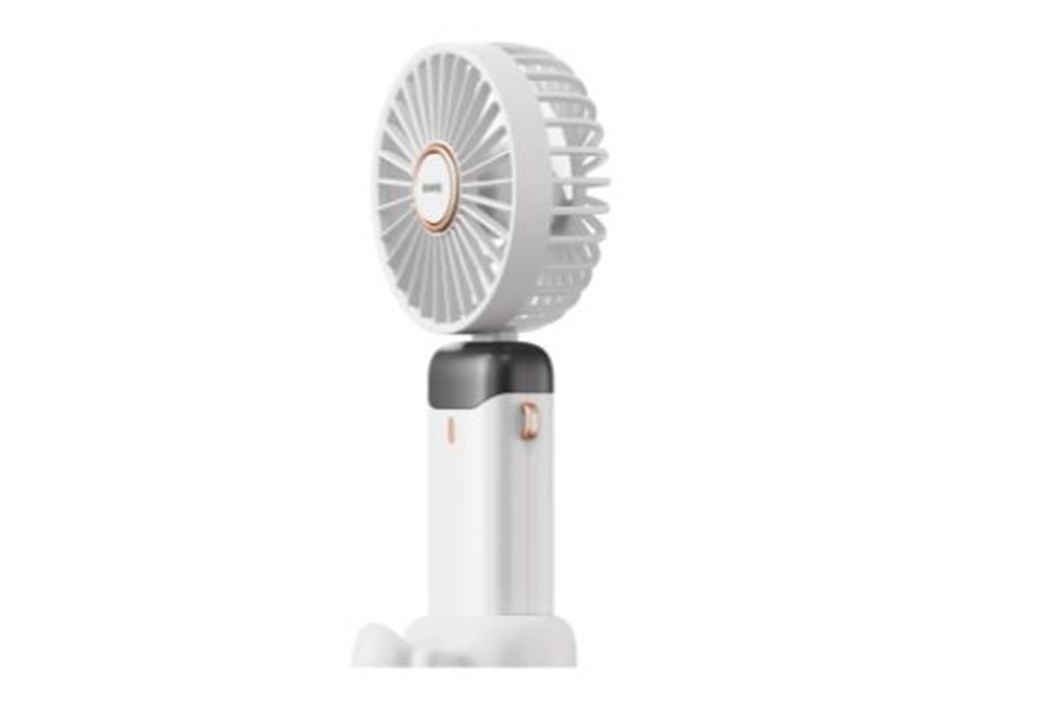 Asonic AFN28 Beyaz 500mAh 3 Kademe Dijital Göstergeli Katlanabilir Mini USB Fan