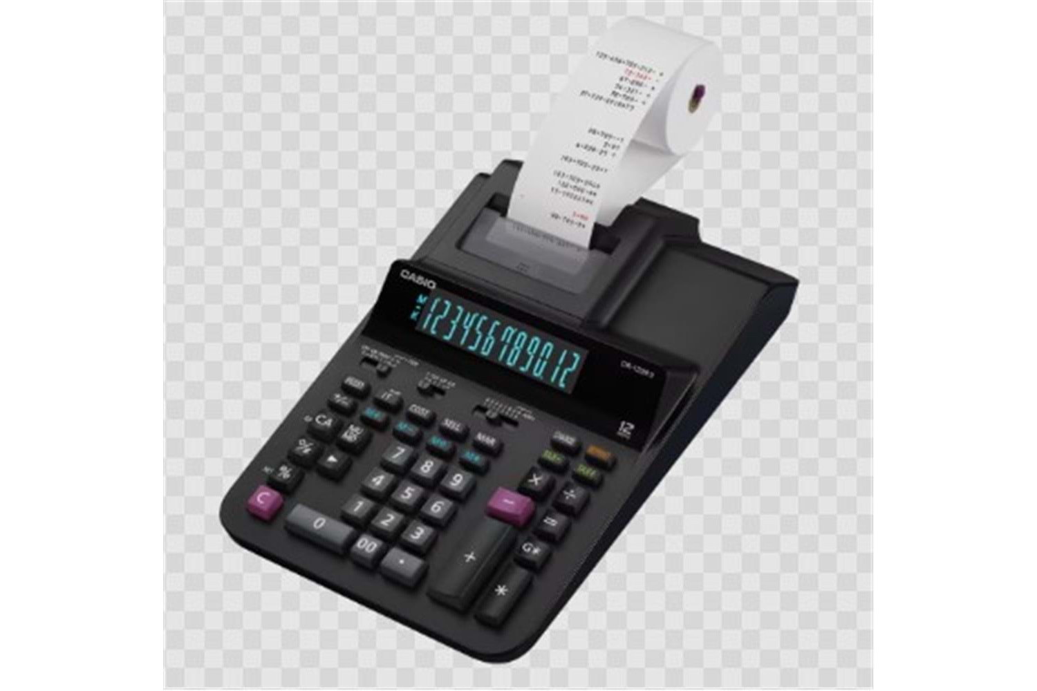 Casio DR-120RII-BK 12 Hane Şeritli Siyah Hesap Makinesi