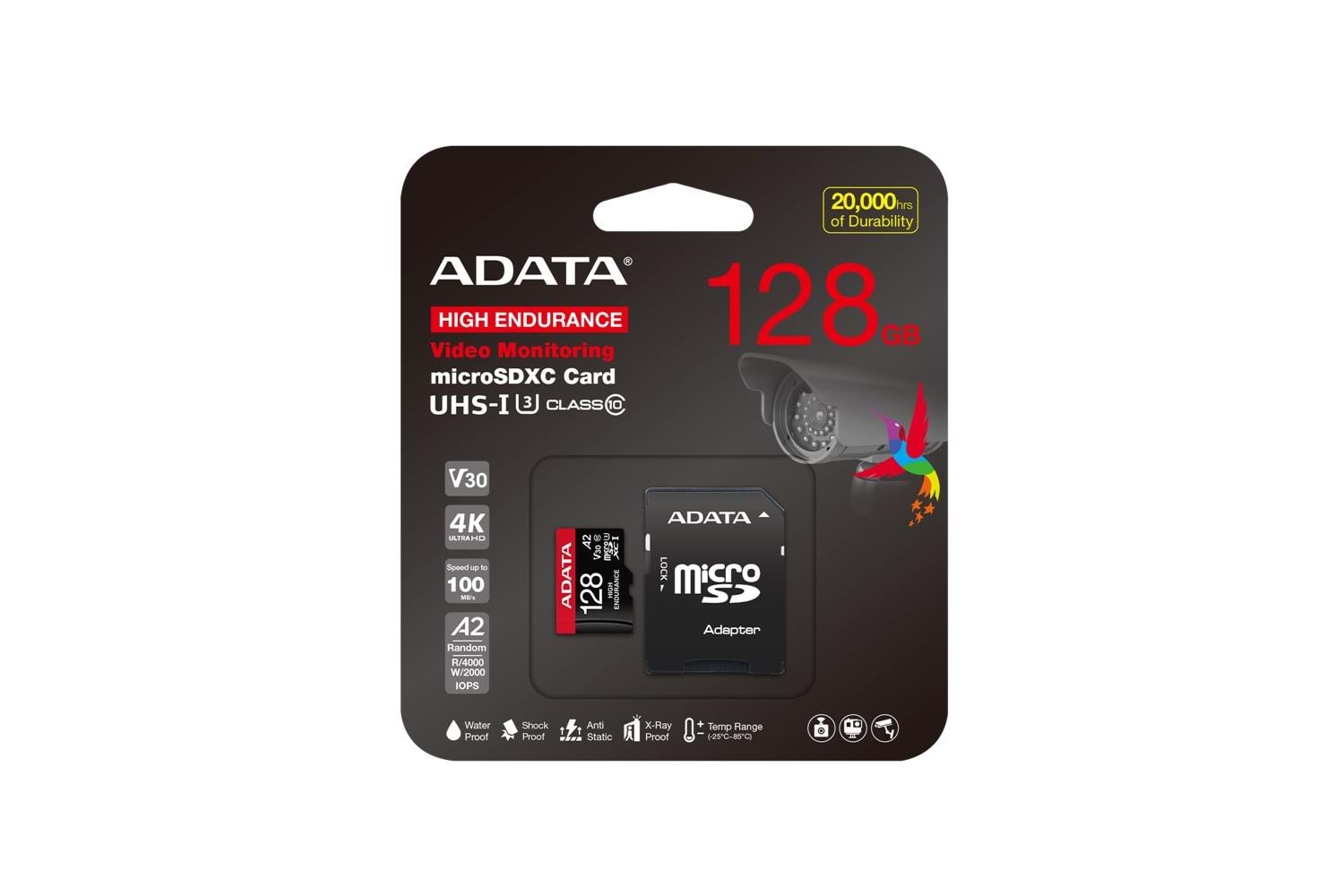 Adata 128 GB High Endurance microSDXC 4K U3 V30 A2 Hafıza Kartı