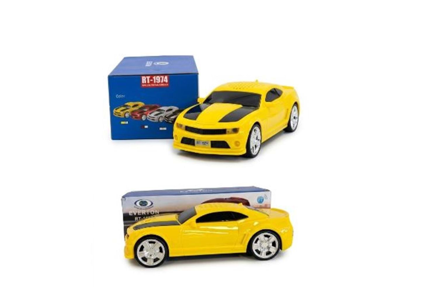 EVERTON RT-1974 Sarı Arabalı Bluetooth Fm-Usb-Tf-Aux Şarjlı Nostaljik Radyo