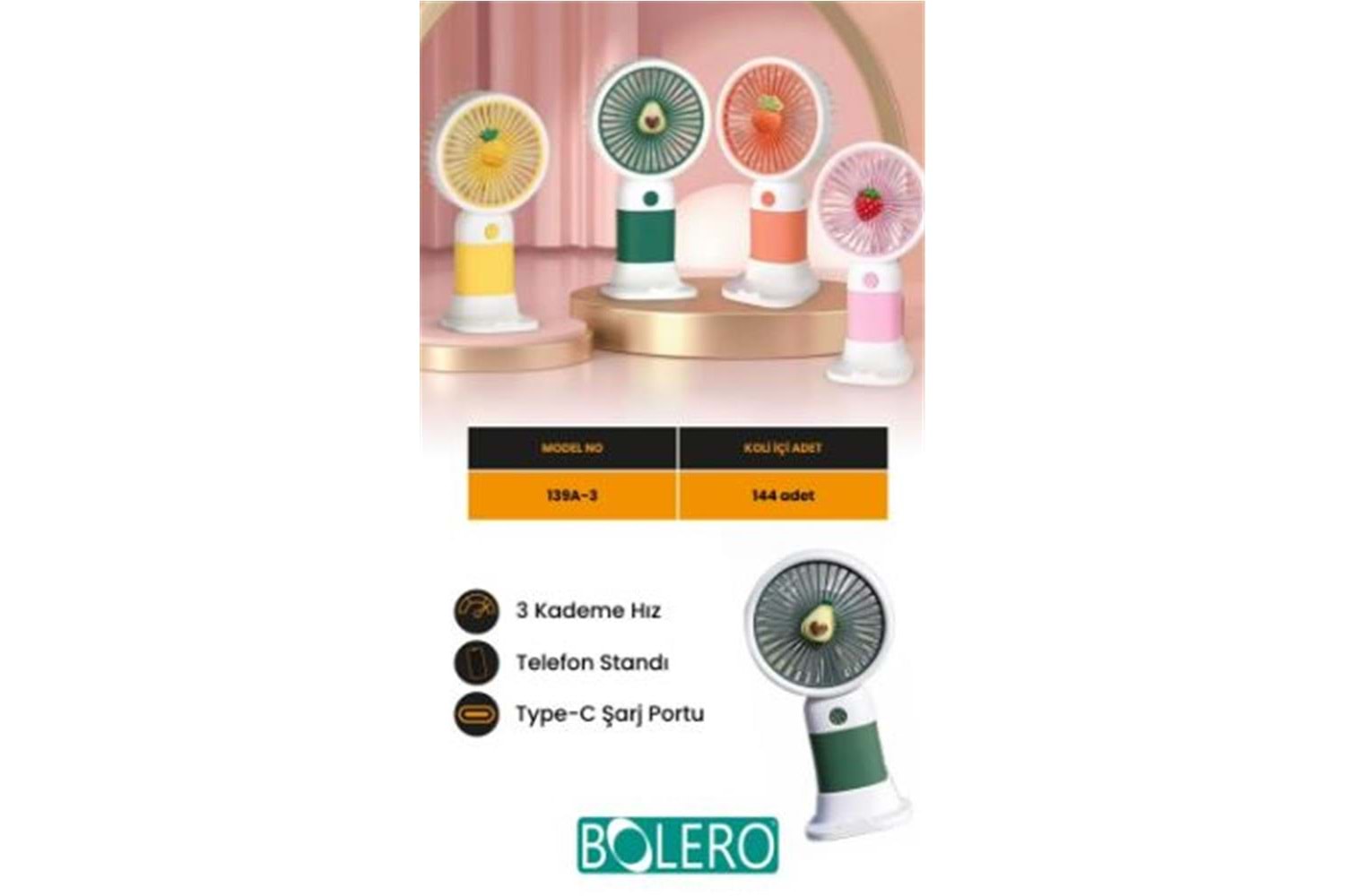 Bolero Mini Fan 139A-3 (SPG387)