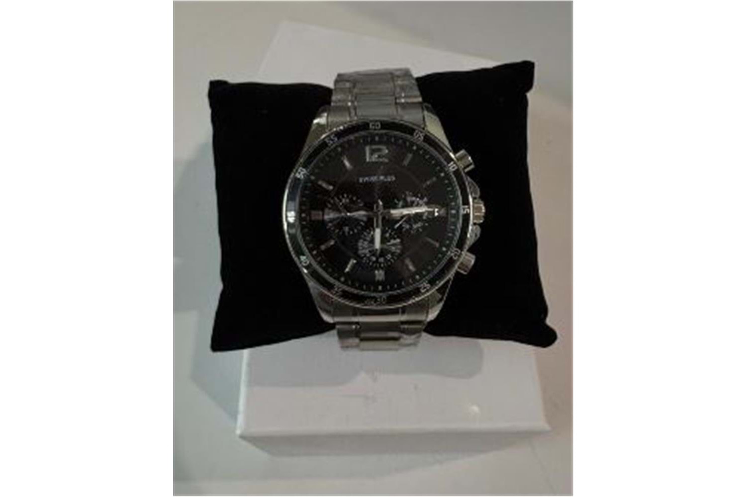 Swiss Plus Man Watch Basic Seri Model-10 ST3516AGS Lüx Black-Silver