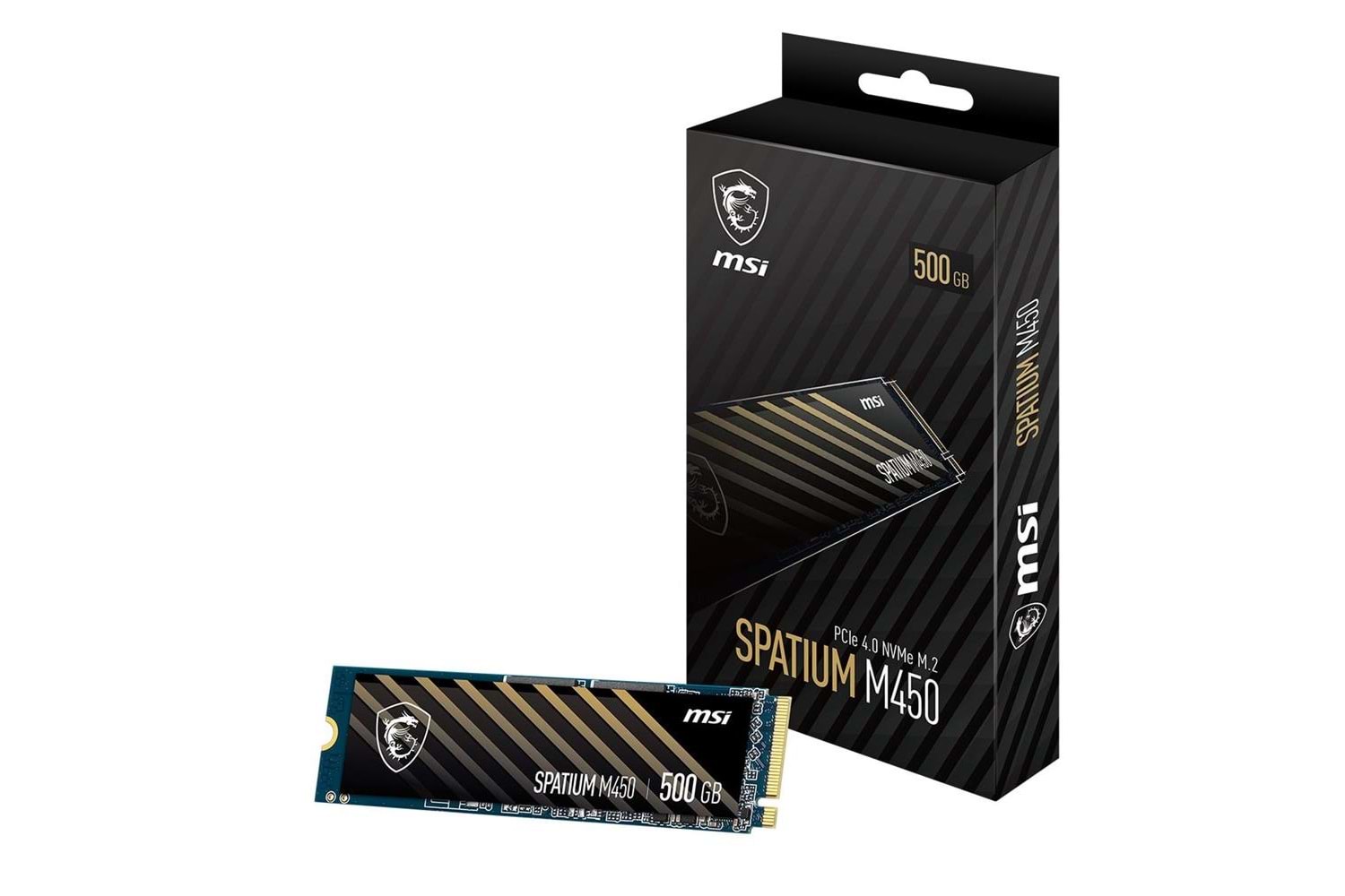 Msi 500GB Spatium M450 V1 NVMe PCIe Gen4 x4 Okuma 3000MB – Yazma 2000MB M.2 SSD Disk