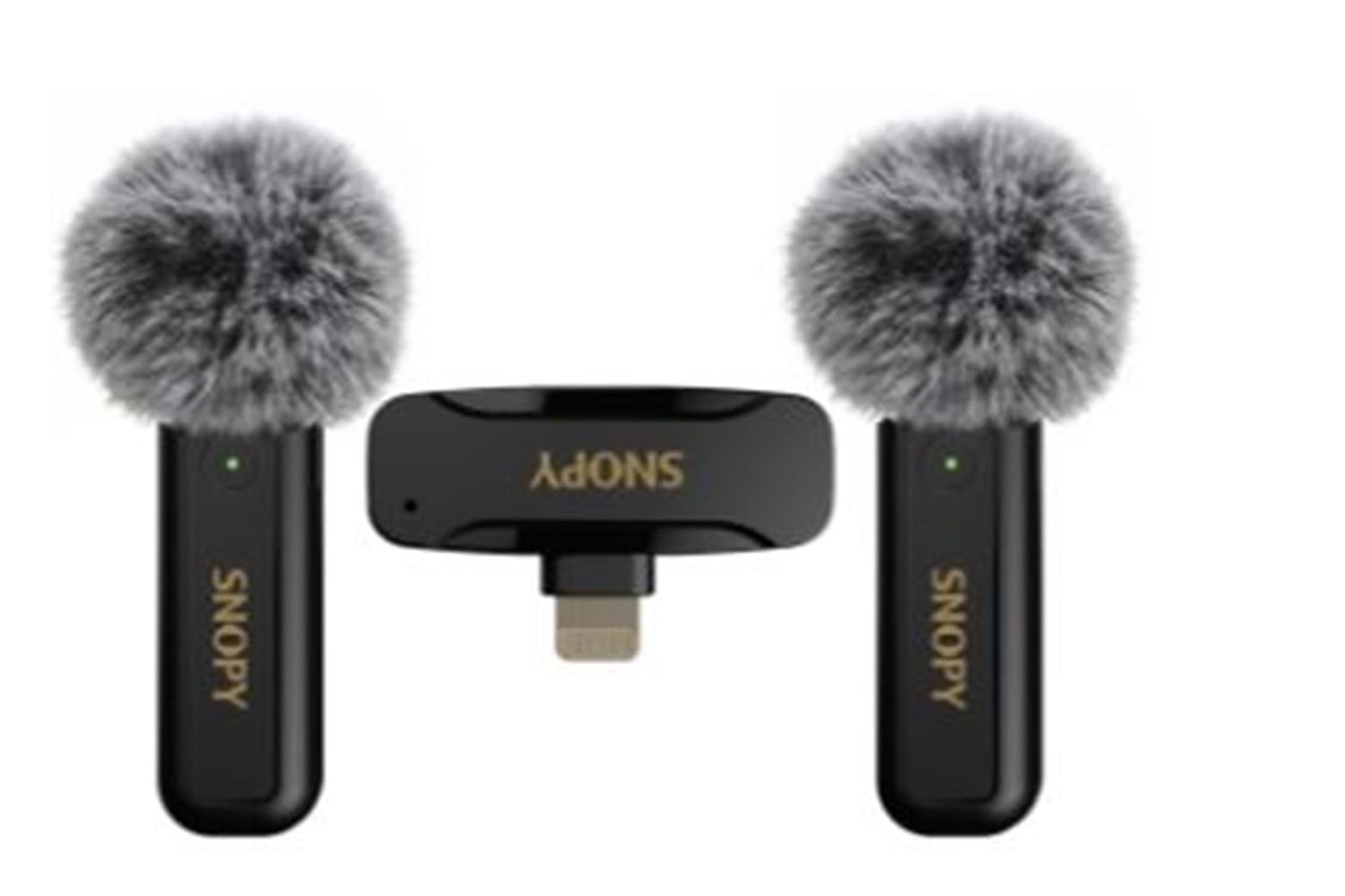 Snopy SN-MW80 Siyah 2 Mikrofonlu Kablosuz Lightning Yaka Mikrofonu