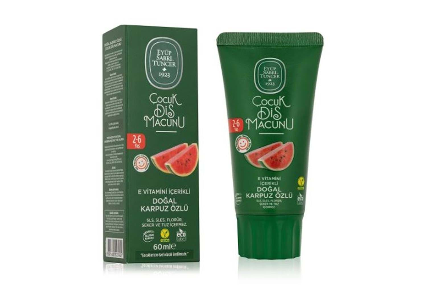Eyüp Sabri Tuncer Doğal Karpuz Özlü 2-6 Yaş Çocuk Diş Macunu 60 ml