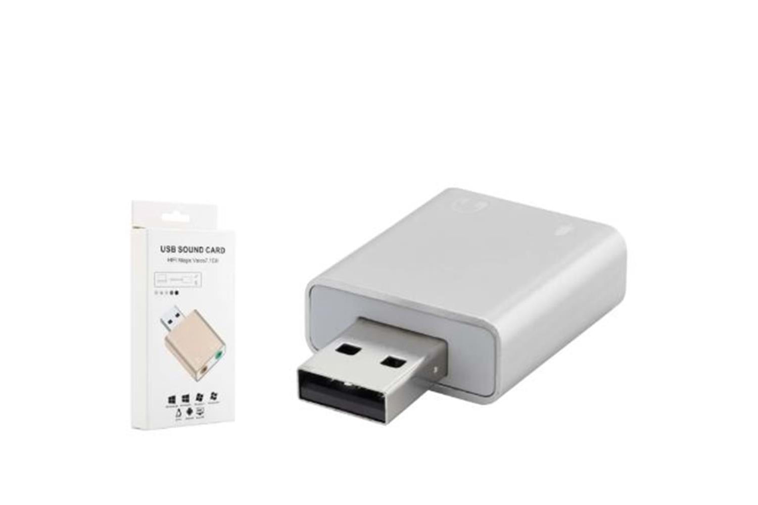 HADRON HDX5272 USB Harici Ses Kartı 7.1 Gümüş