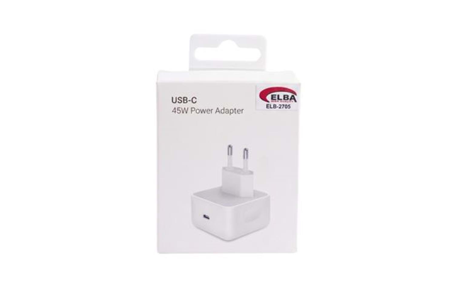 Elba ELB-2705 45W Beyaz Usb-C Ev Şarj Kafa 