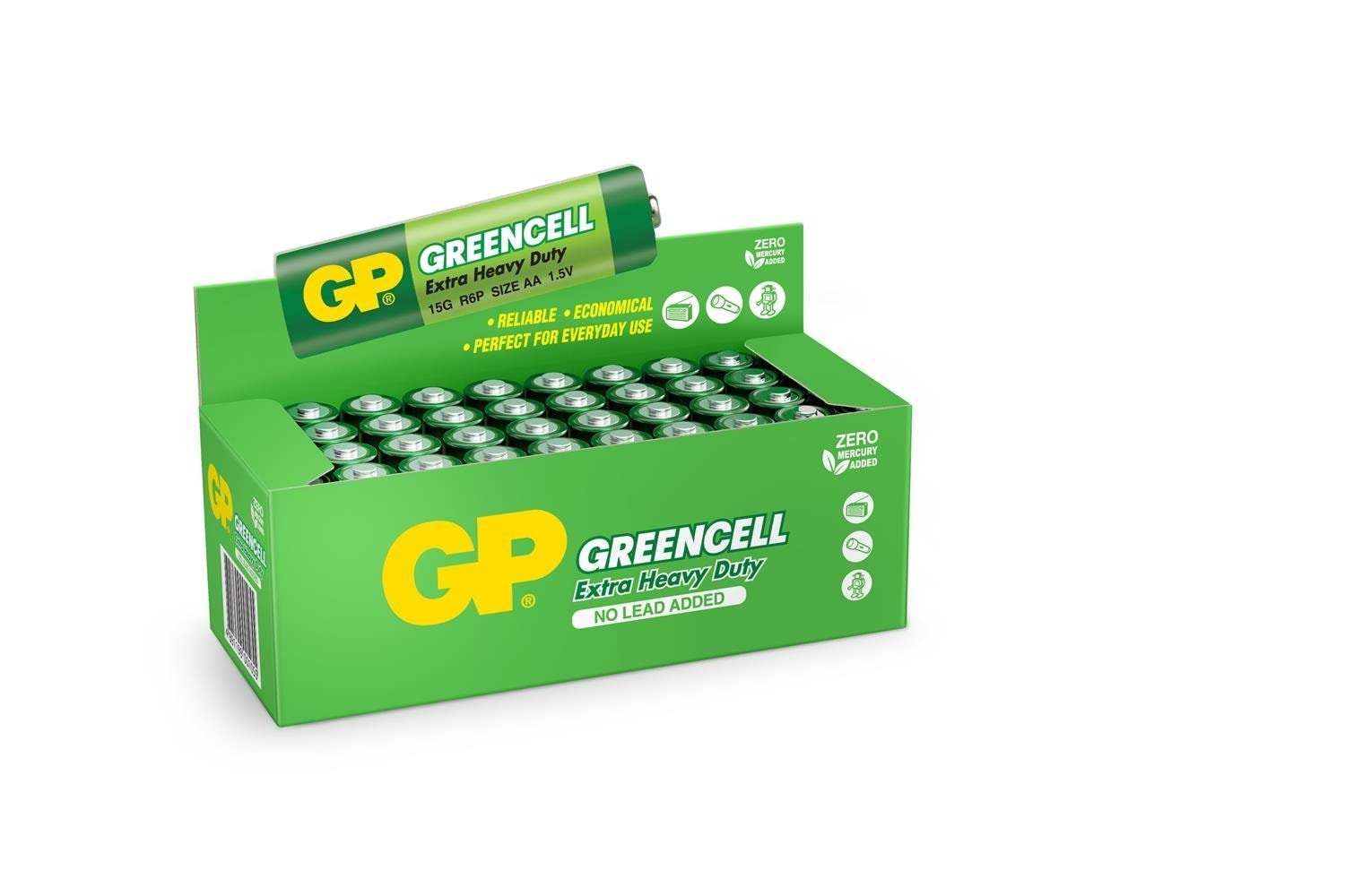 Gp Greencell R6 AA Boy Çinko Kalem Pil 40'lı Paket GP15G-2S4