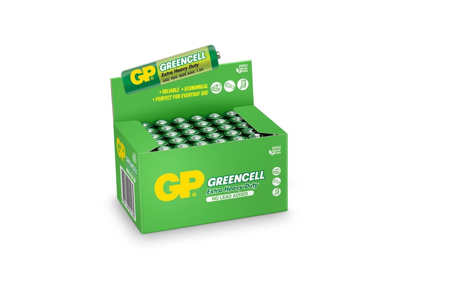 Gp Greencell R03 AAA Boy Çinko İnce Kalem Pil 40'lı Paket GP24G-2S2