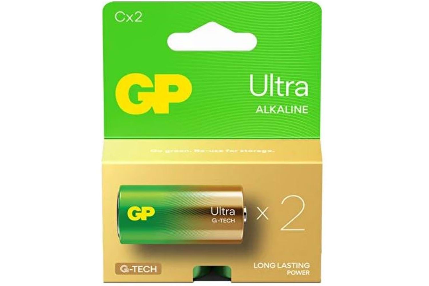 GP LR14 Orta Boy Ultra Alkalin Pil 2'li Paket GP14AU-U2 C Boy
