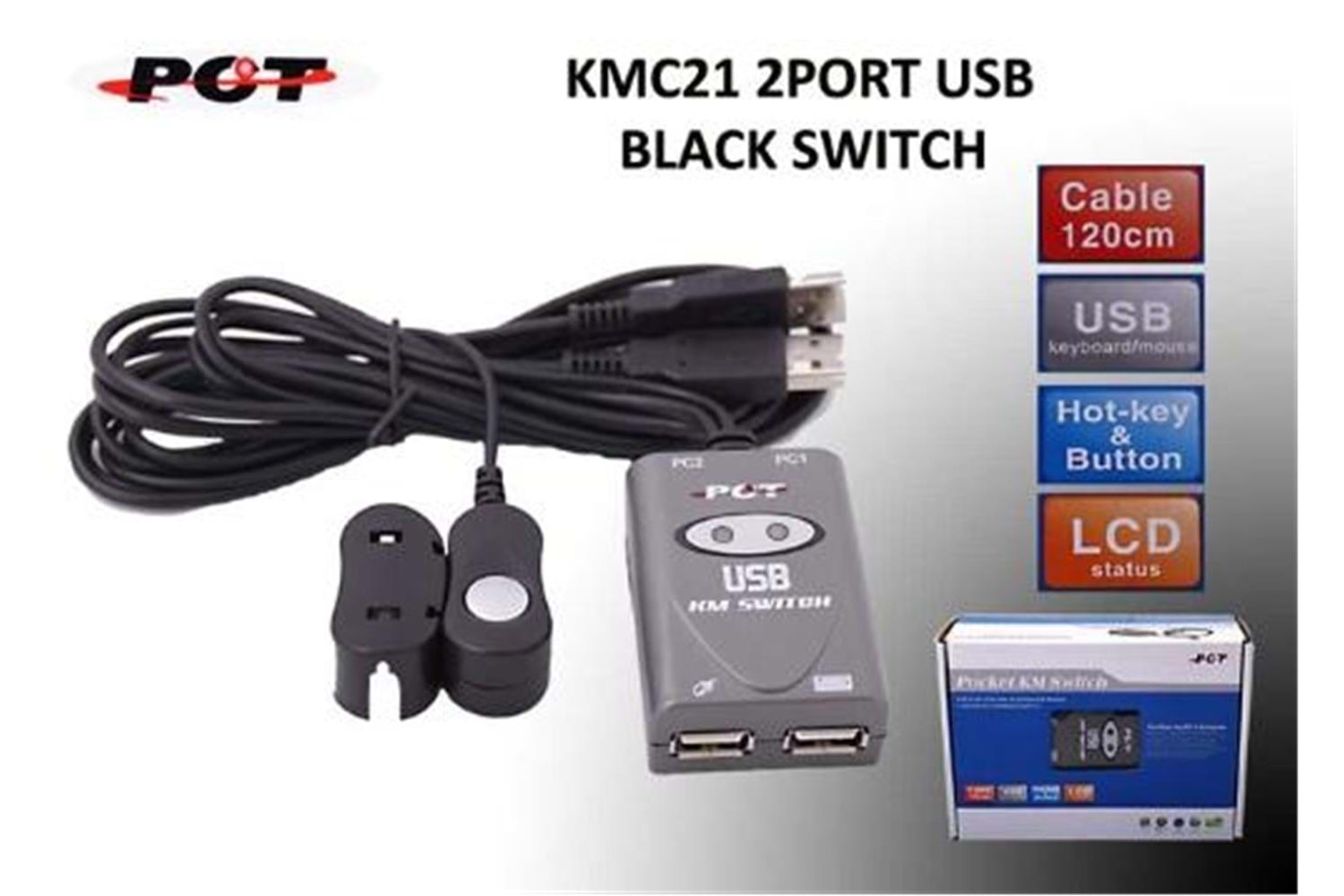 Pct KMC21 2Port Usb Switch