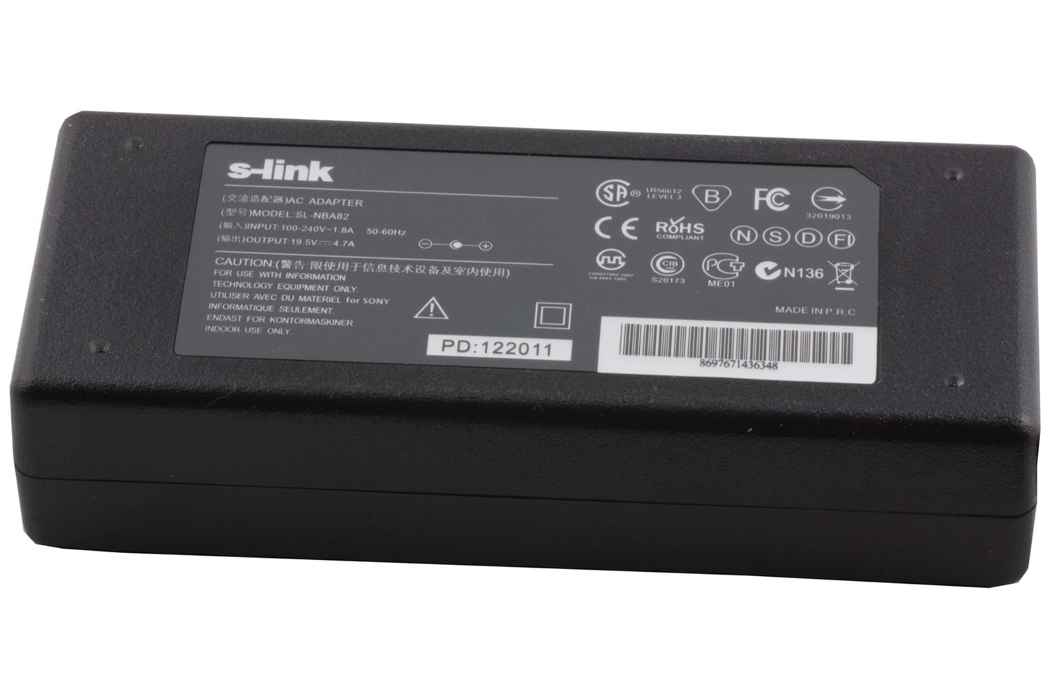 S-link SL-NBA82 90w 19.5v 4.7a 6.0-4.4 Notebook Adaptörü