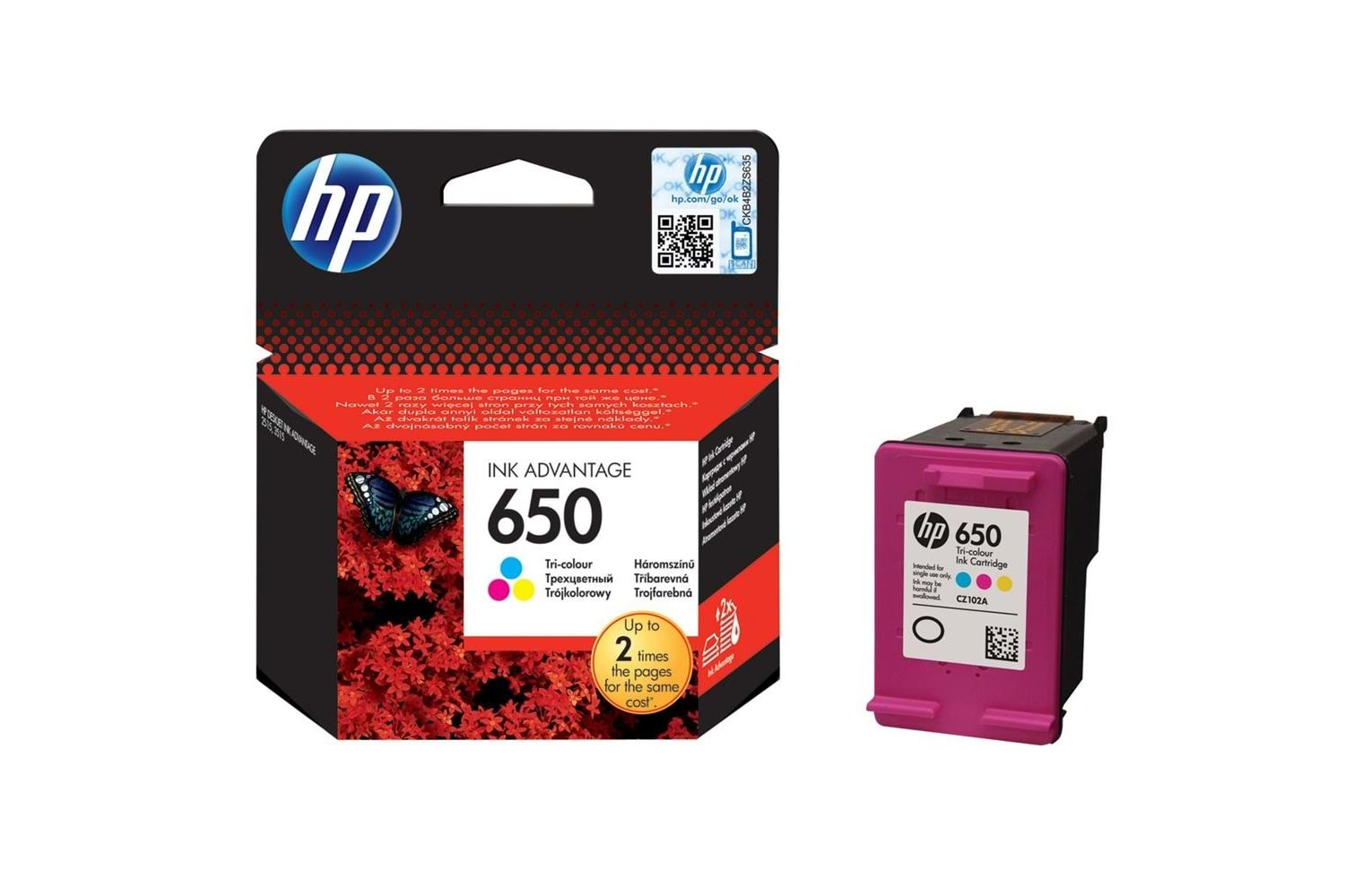 HP 650 Color Renkli Kartuş CZ102AE