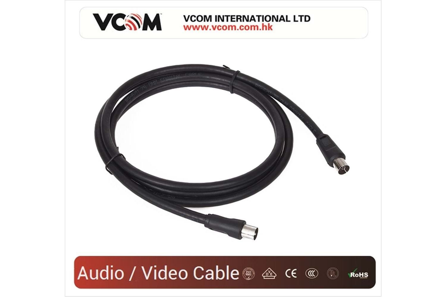 Vcom CV602-B 5mt Analog Siyah Tv Uzatma