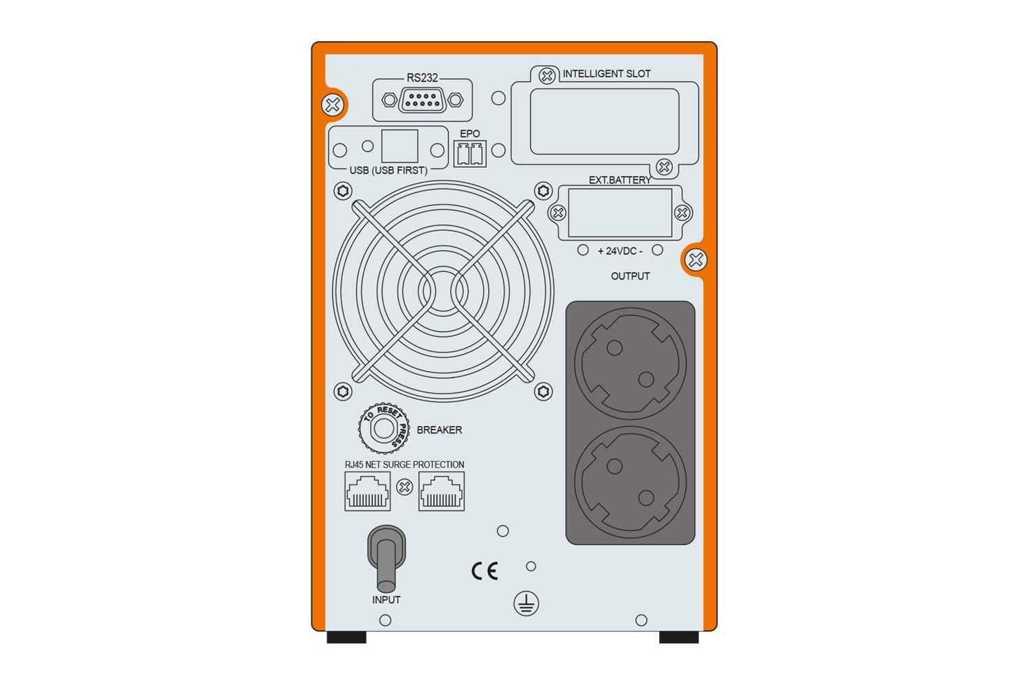 Makelsan Powerback SE Serisi 1 kVA Online 1F-1F 2-9Ah Akü