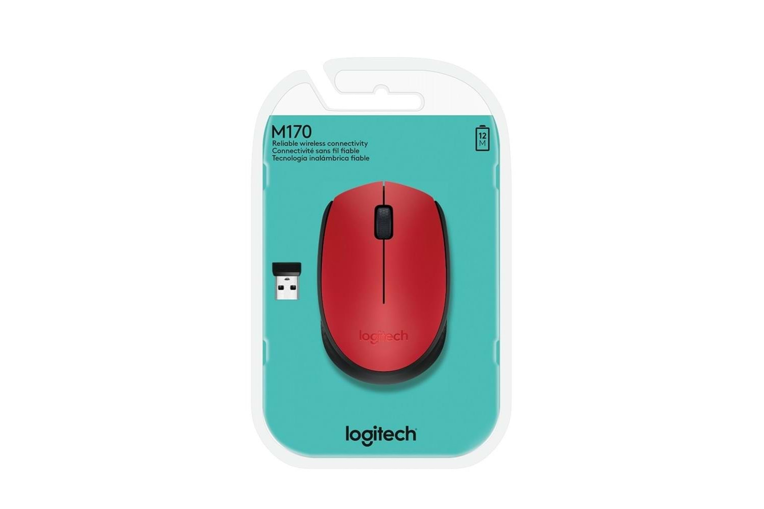 Logitech 910-004641 M171 Kablosuz Kırmızı Mouse