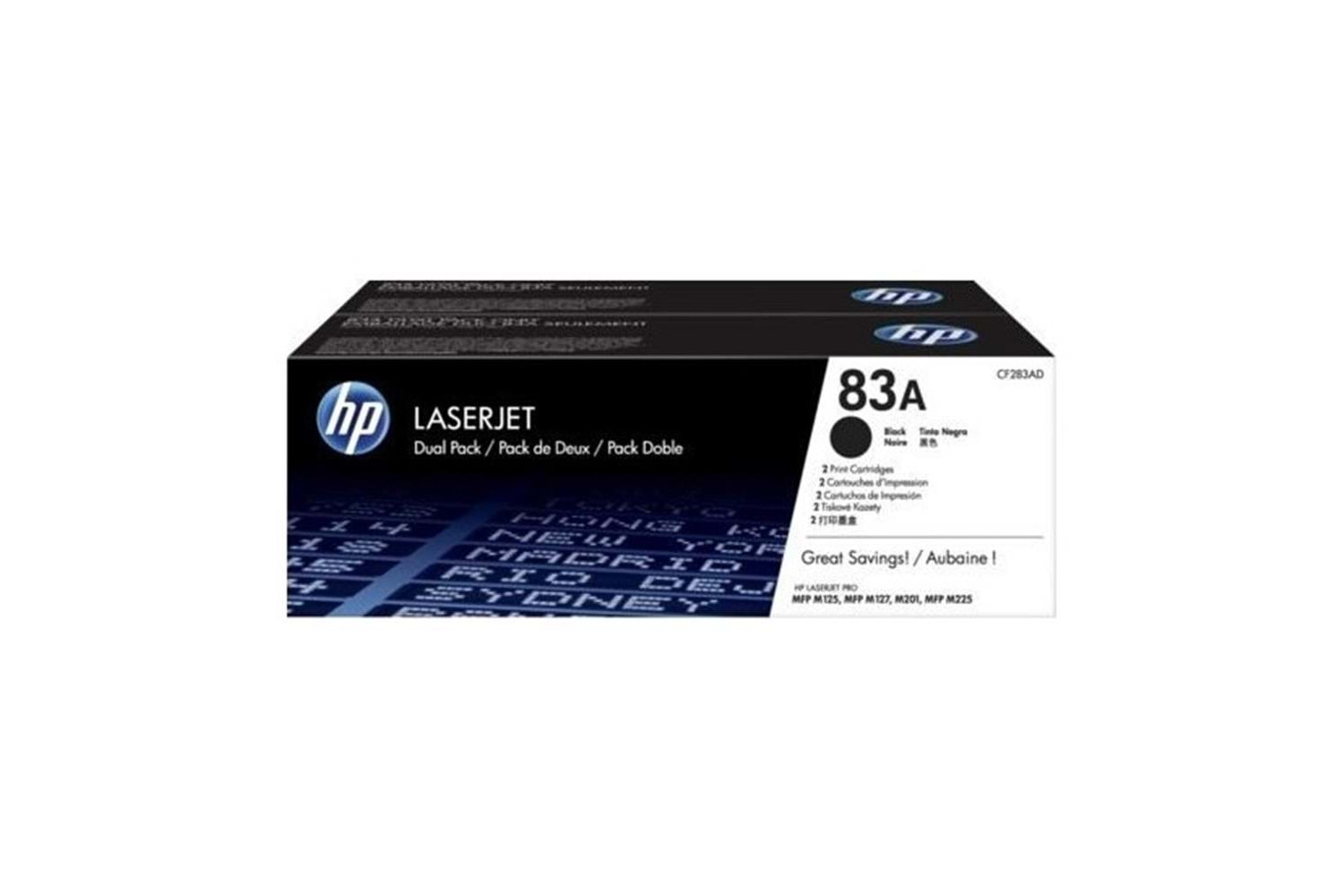 HP 83AF Black Siyah Çiftli 1.500 Sayfa Toner CF283AF