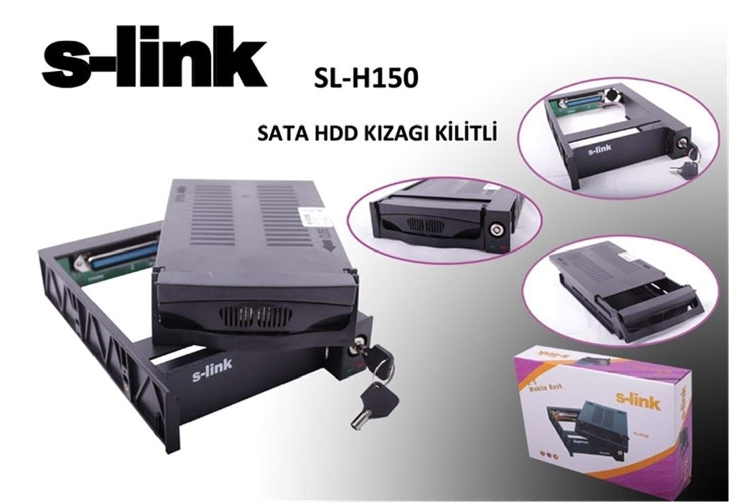 S-Link SL-H150 Sata Hdd Kızağı Kilitli