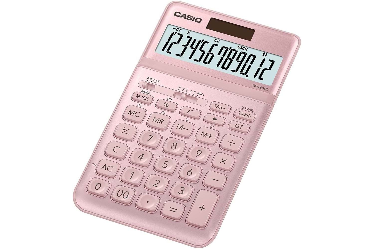 Casio JW-200SC-PK 12 Hane Pembe Masa Üstü Hesap Makinesi