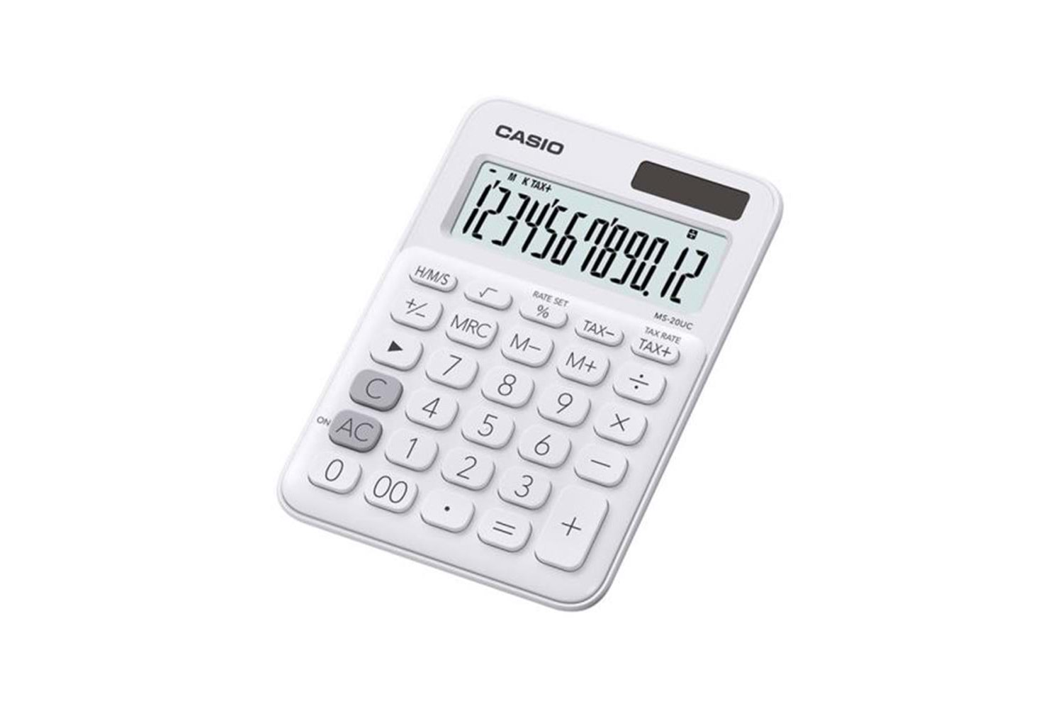 Casio MS-20UC-WE 12 Hane Beyaz Masa Üstü Hesap Makinesi