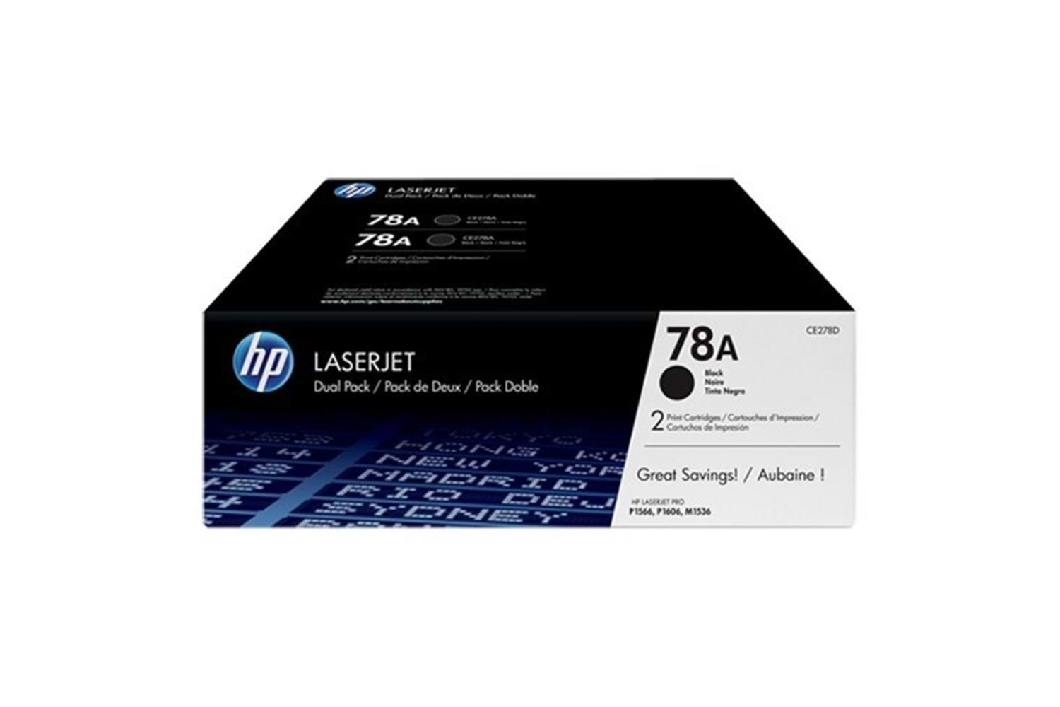 HP 78AF Black Siyah Çiftli 2.100 Sayfa Toner CE278AF