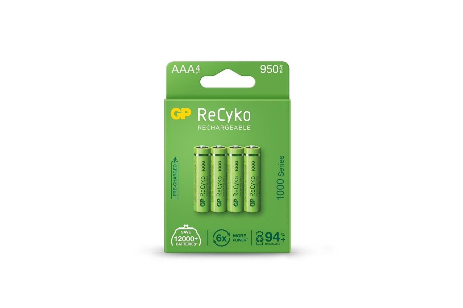 GP AAA 950 mAh Şarjlı İnce Kalem Pil 4'lü Paket GP100AAHCEMTR-4LÜ