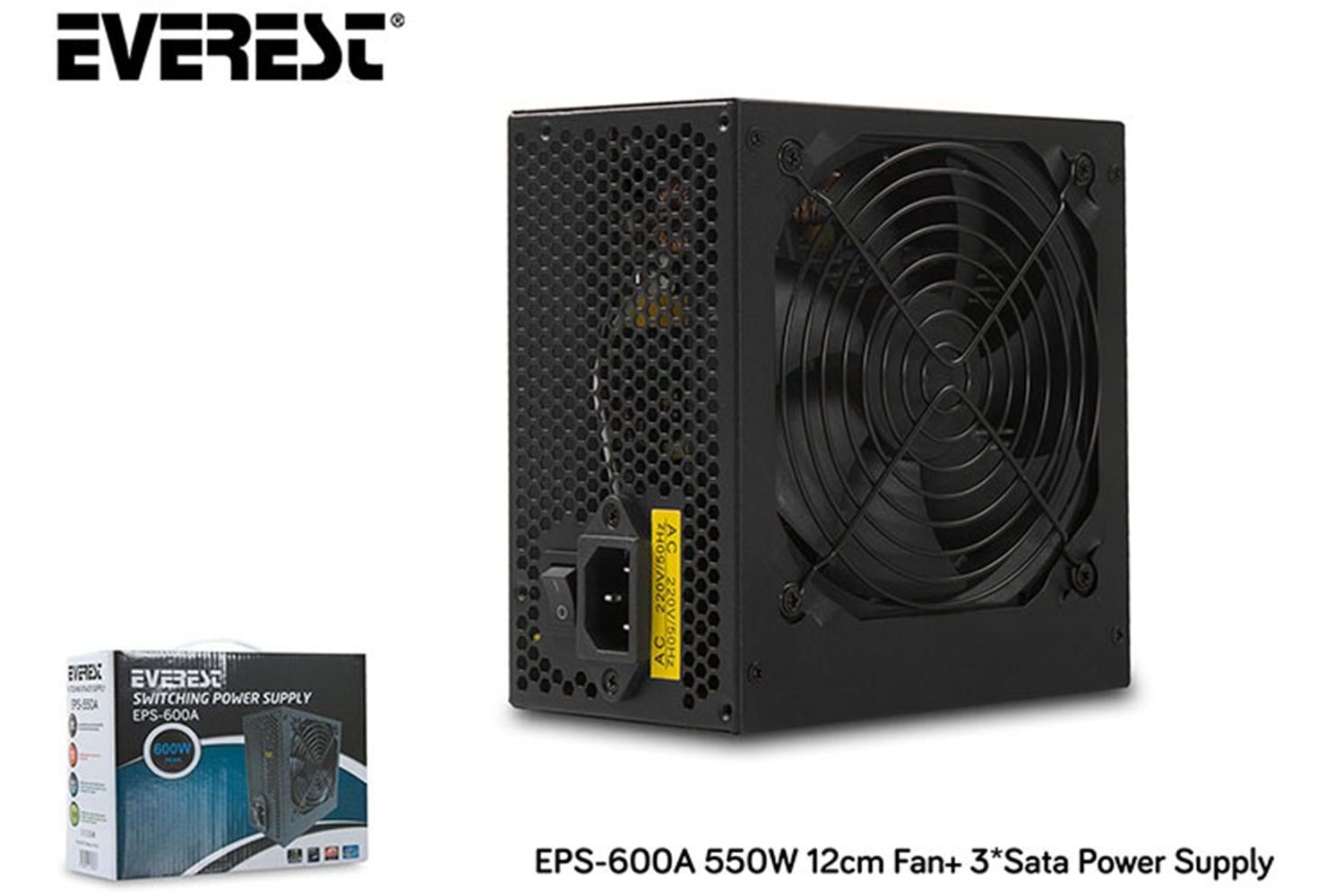 Everest EPS-600A 600w 12cm Fsn 4 Sata Aktif Pfc Güç Kaynağı Power Supply
