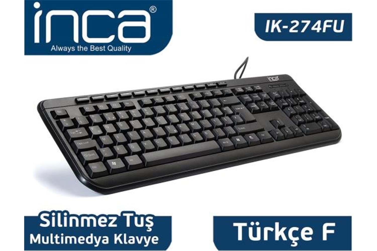 Inca IK-274FU f-usb Multimedya Black Laser Prınt Klavye