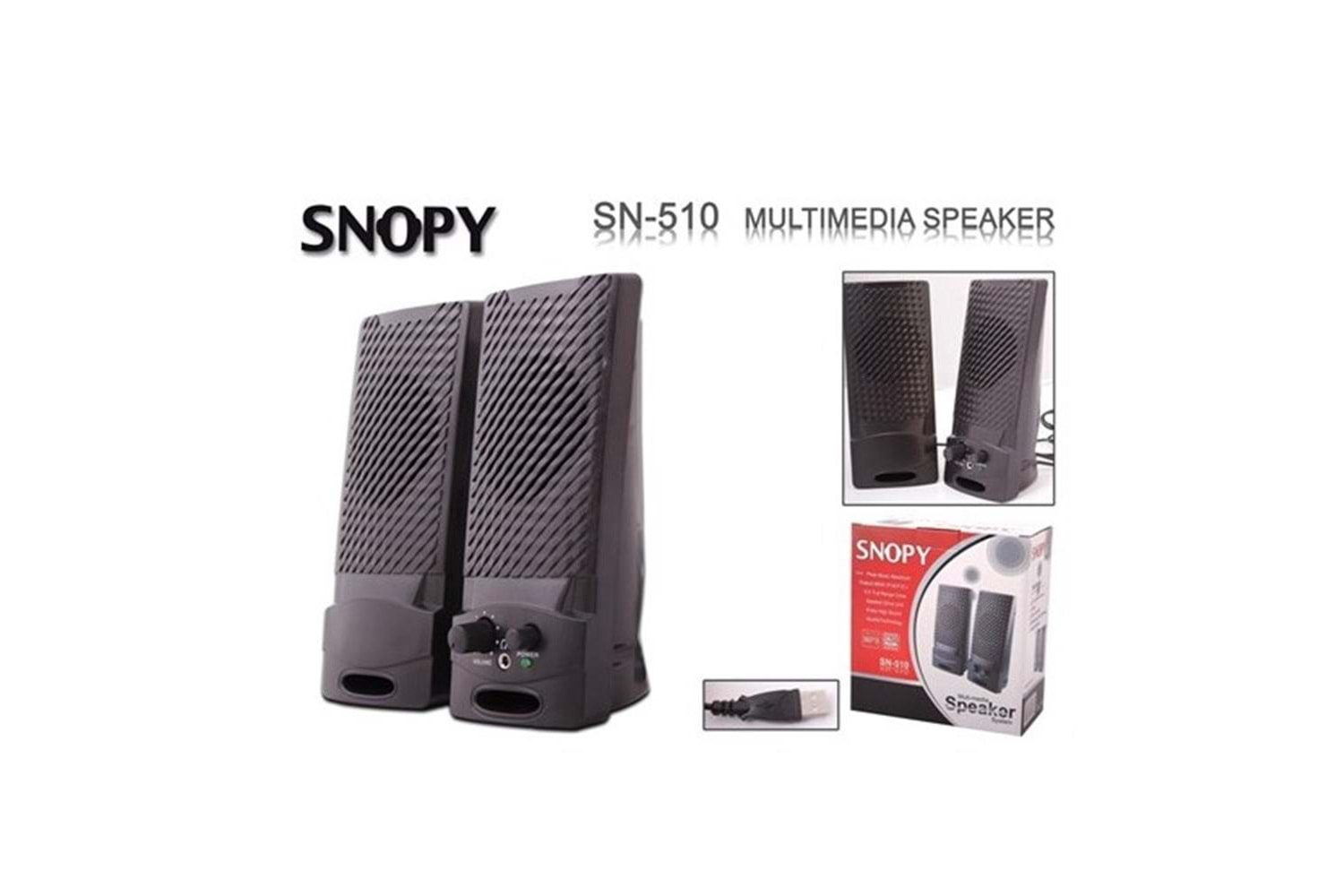 Snopy SN-510 2.0 Siyah USB Speaker