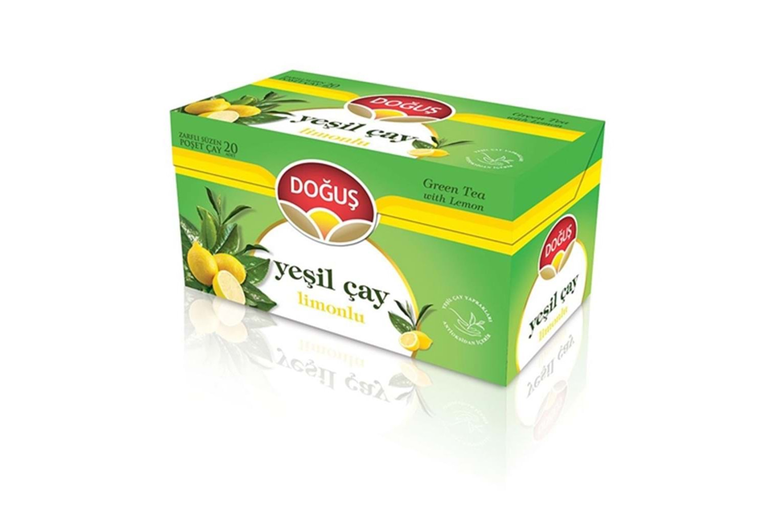 Doğuş Yeşil Çay Limonlu Poşet Çay 20x1.75 GR