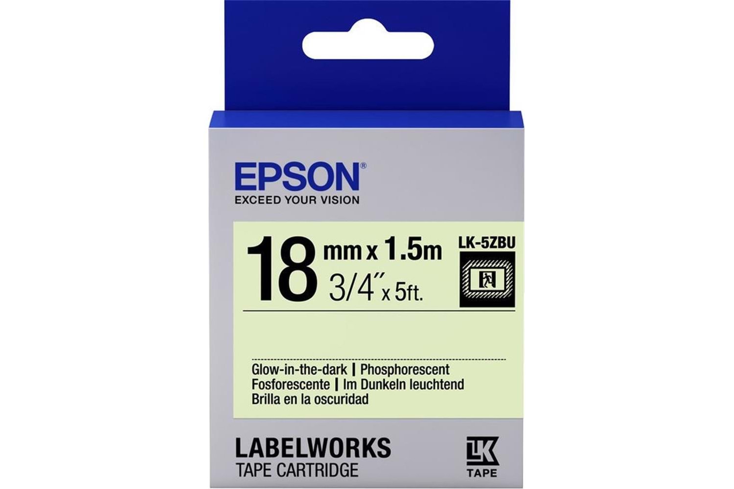 Epson LK-4YBP Pastel Sarı Üzeri Siyah 12mm 9metre