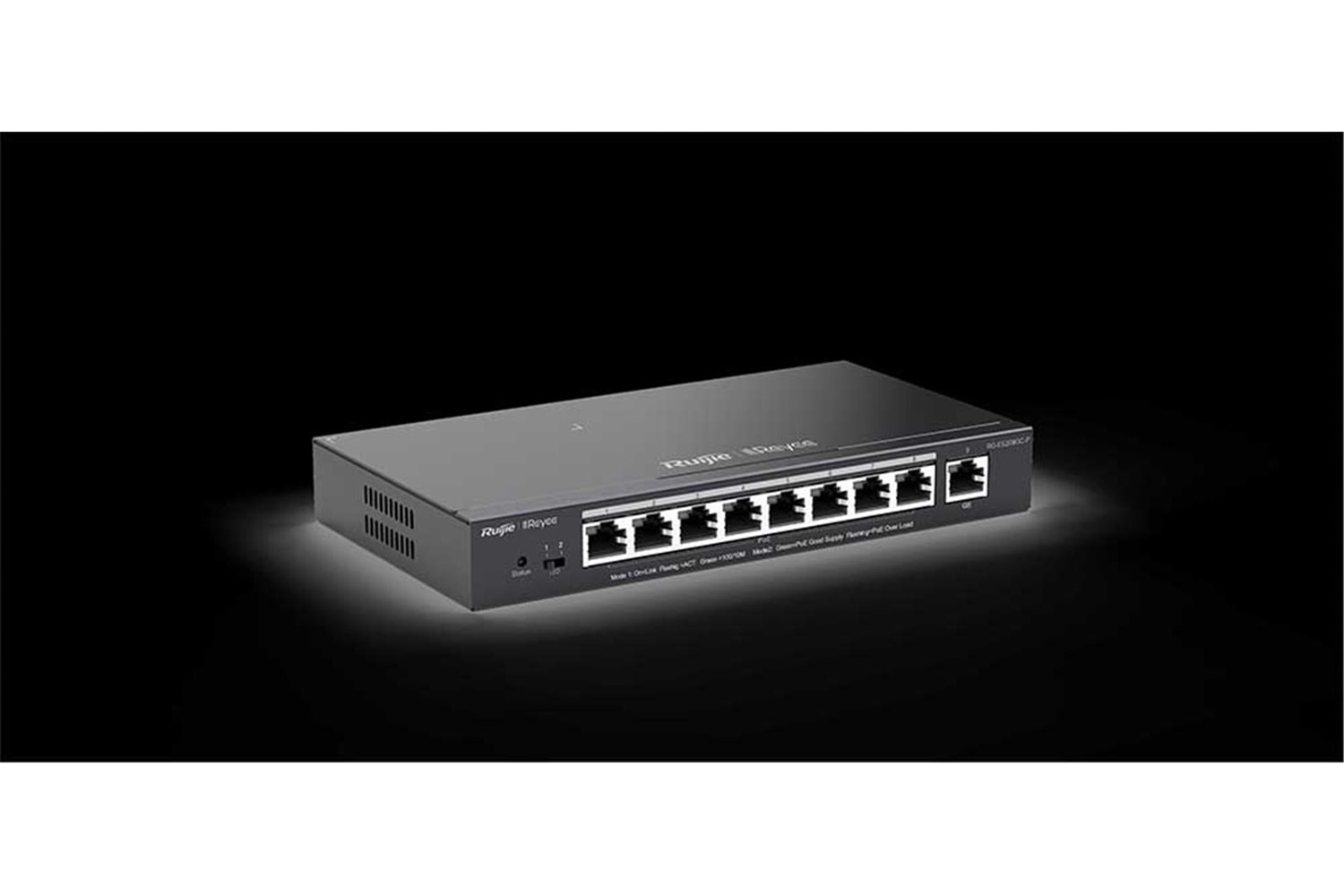 Ruijie-Reyee RG-ES209GC-P 8 Port POE+ 10-100-1000Mbps+1Port 10-100-1000Mbps Yönetilebilir Çelik 120W