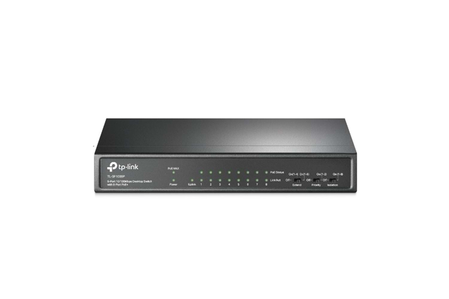 Tp-Link TL-SF1009P 8 Port Poe+ 10-100 Mbps Switch Çelik Kasa